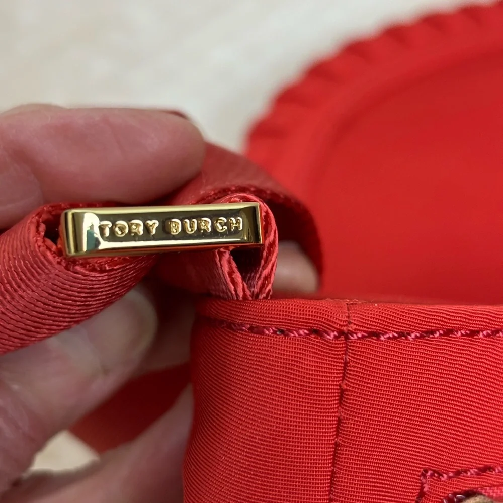 Tory Burch Red Crossbody Bag with Whipstitch Trim - Picture 9 of 16